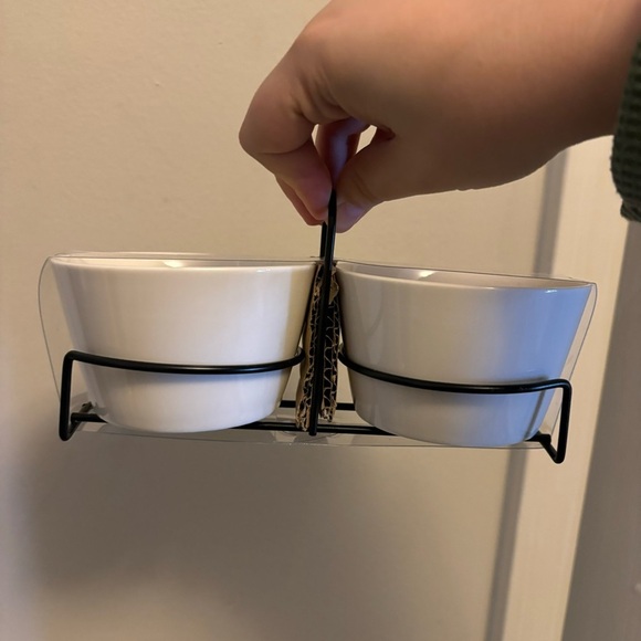 Salsa and Guacamole Dip Bowls and Holder - Picture 5 of 10